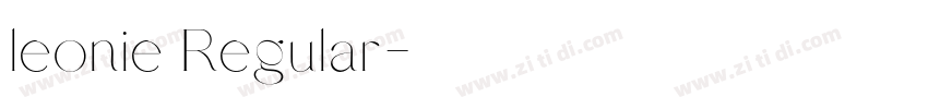 leonie Regular字体转换